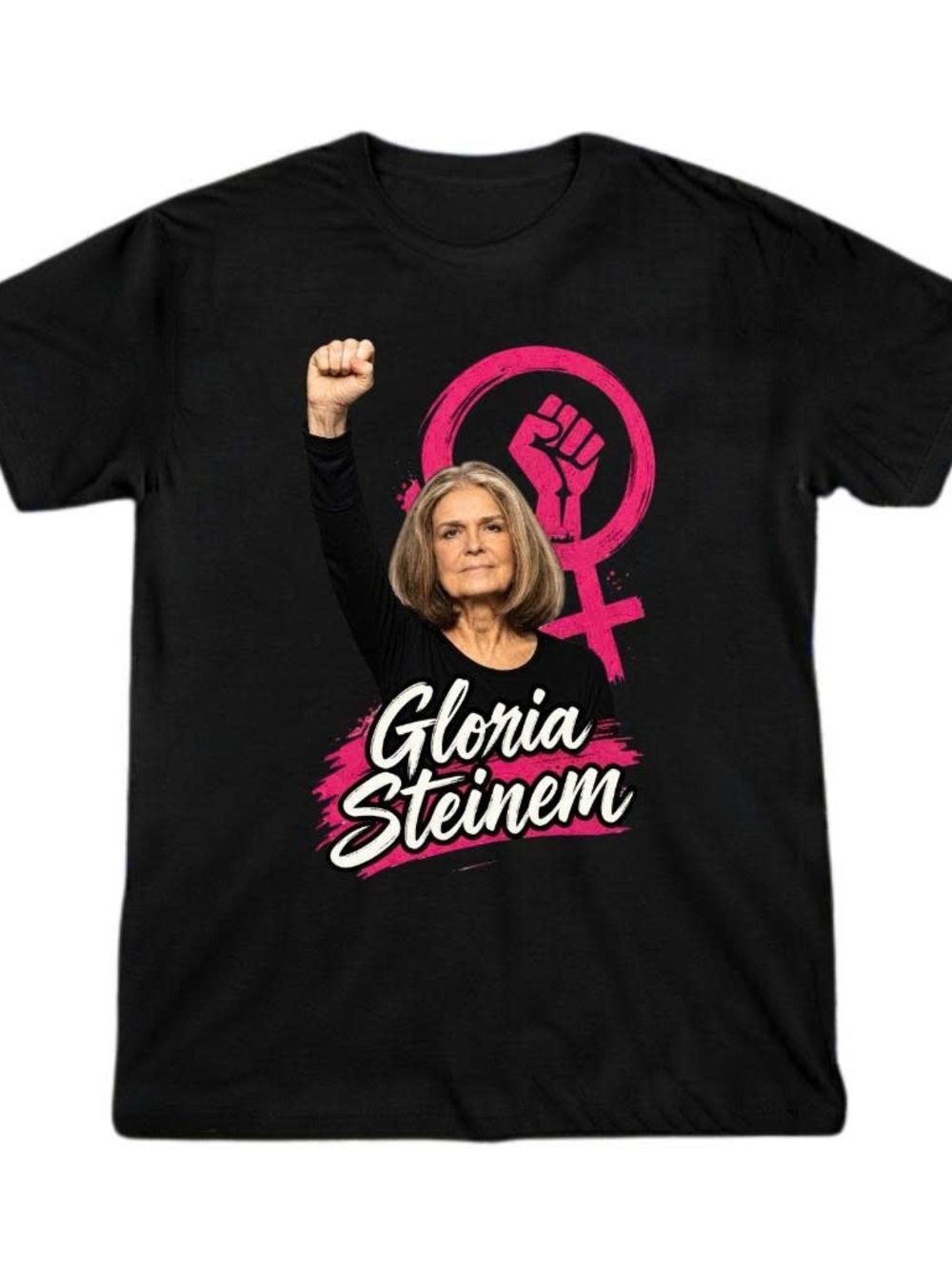 Black Gloria Steinem Graphic Tee - Women's Top